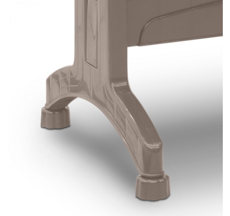 Σετ τραπεζαρία κήπου Callan Megapap 5τμχ πολυπροπυλενίου τραπέζι 120x70 - πολυθρόνα χρώμα cappuccino S_GP046-0002,2+GP046-0004,2x4