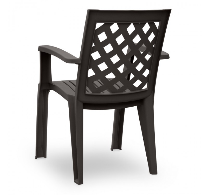 Σετ τραπεζαρία κήπου Callan Megapap 5τμχ πολυπροπυλενίου τραπέζι 140x80 - πολυθρόνα χρώμα καφέ S_GP046-0003,1+GP046-0004,3x4