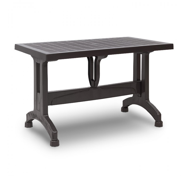 Σετ τραπεζαρία κήπου Callan Megapap 5τμχ πολυπροπυλενίου τραπέζι 140x80 - πολυθρόνα χρώμα καφέ S_GP046-0003,1+GP046-0004,3x4