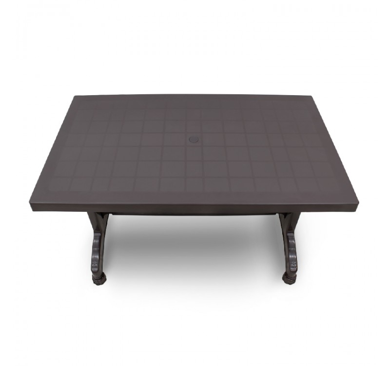 Σετ τραπεζαρία κήπου Callan Megapap 5τμχ πολυπροπυλενίου τραπέζι 140x80 - πολυθρόνα χρώμα καφέ S_GP046-0003,1+GP046-0004,3x4