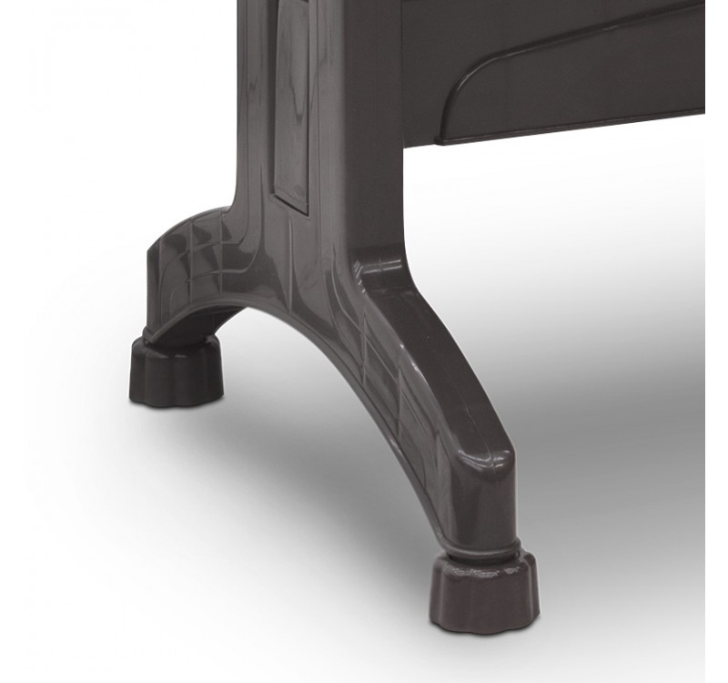 Σετ τραπεζαρία κήπου Callan Megapap 5τμχ πολυπροπυλενίου τραπέζι 140x80 - πολυθρόνα χρώμα καφέ S_GP046-0003,1+GP046-0004,3x4