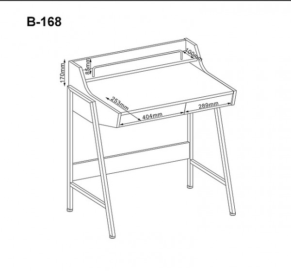 ΓΡΑΦΕΙΟ B-168 OAK / C.BROWN DIOMMI B168BRD