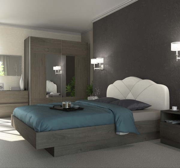 Σετ Κρεβατοκάμαρας ξύλινο CORONA2 160x200 DIOMMI 40-031