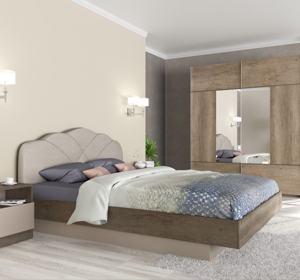 Σετ Κρεβατοκάμαρας ξύλινο CORONA 160x200 DIOMMI 40-030