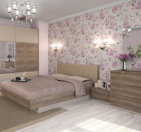 Σετ Κρεβατοκάμαρας  ξύλινο MOKA 160x200 DIOMMI 40-037