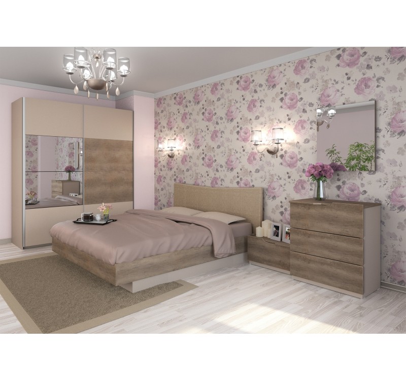 Σετ Κρεβατοκάμαρας  ξύλινο MOKA 160x200 DIOMMI 40-037