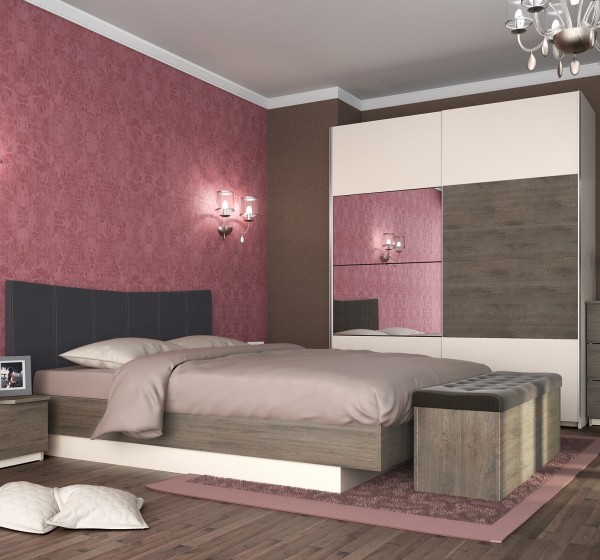 Σετ Κρεβατοκάμαρας ξύλινο MOKA2 160x200 DIOMMI 40-038