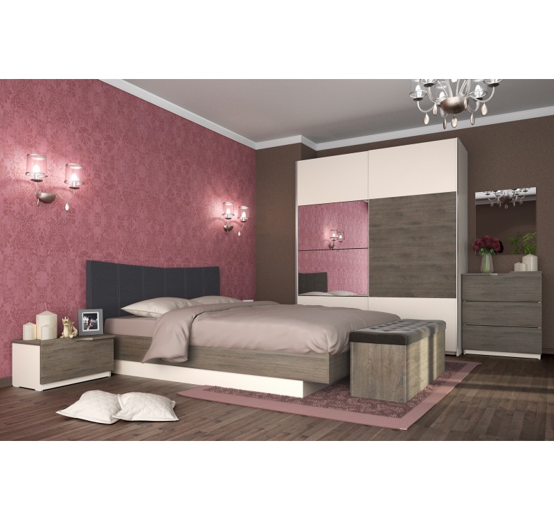 Σετ Κρεβατοκάμαρας ξύλινο MOKA2 160x200 DIOMMI 40-038