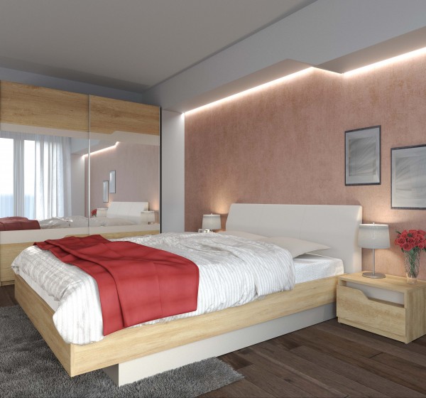 Σετ Κρεβατοκάμαρας ξύλινο PENELOPE 160x200 DIOMMI 40-040