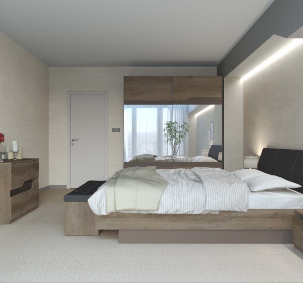 Σετ Κρεβατοκάμαρας ξύλινο PENELOPE2 160x200 DIOMMI 40-041