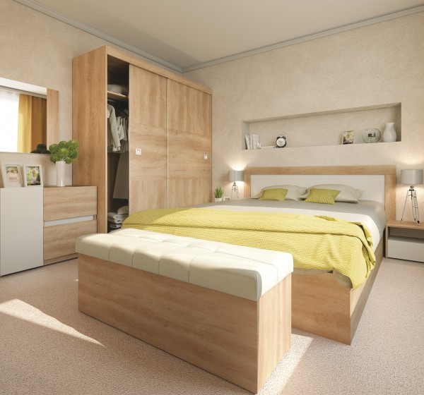 Σετ Κρεβατοκάμαρας ξύλινο SAMBA2 160x200 DIOMMI 40-022