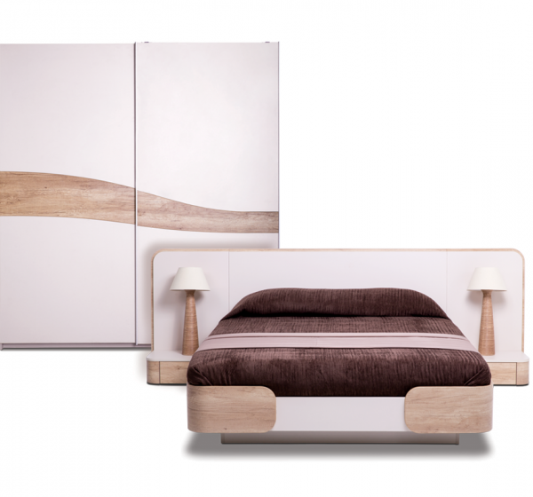 Σετ Κρεβατοκάμαρας ξύλινο AURA 160x200 DIOMMI 40-045