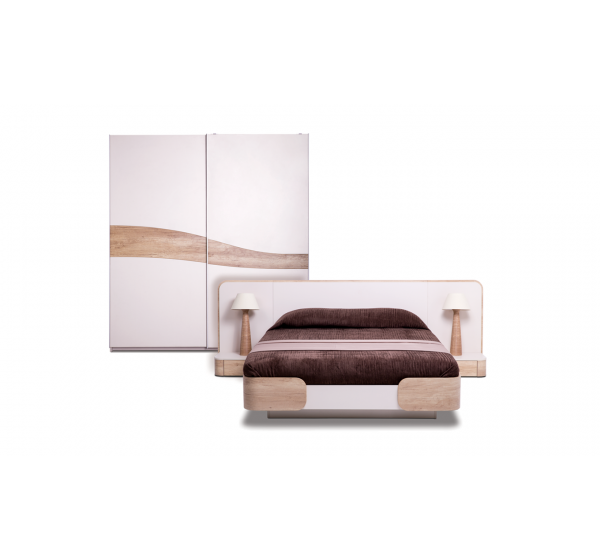 Σετ Κρεβατοκάμαρας ξύλινο AURA 160x200 DIOMMI 40-045