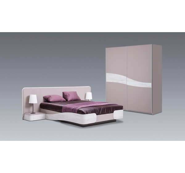 Σετ Κρεβατοκάμαρας ξύλινο AURA 160x200 DIOMMI 40-045