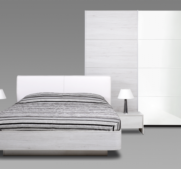 Σετ Κρεβατοκάμαρας ξύλινο BIANCA 160x200 DIOMMI 40-051