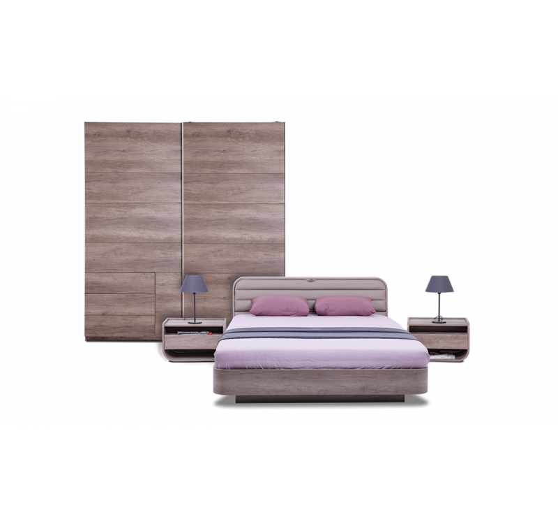 Σετ Κρεβατοκάμαρας ξύλινο S02 160x200 DIOMMI 40-047