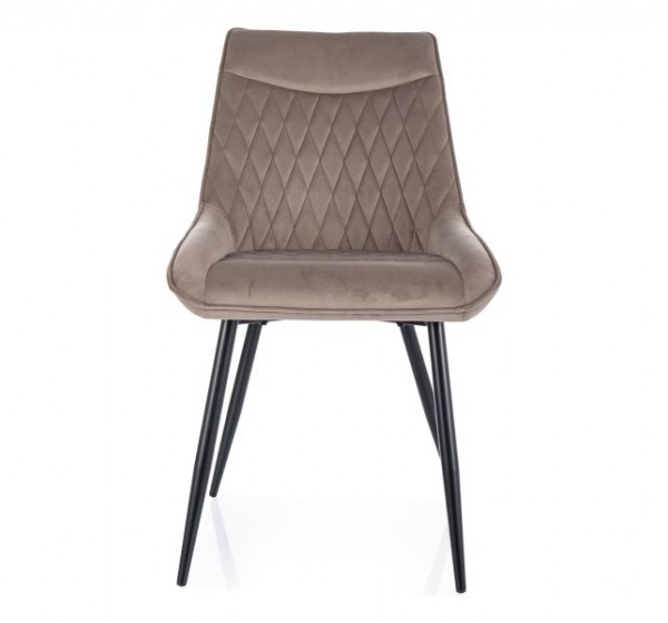 KRZESŁO AGAT VELVET CZARNY STELAŻ/C.BEŻ BLUVEL 40