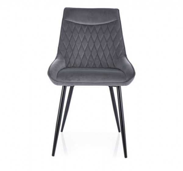 KRZESŁO AGAT VELVET CZARNY STELAŻ/SZARY BLUVEL 14