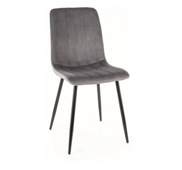 KRZESŁO ALAN VELVET CZARNY STELAŻ/SZARY BLUVEL 14