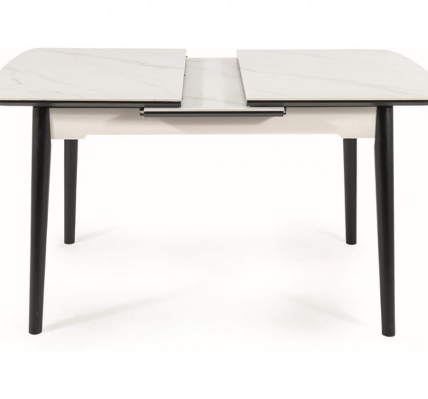 STÓŁ APOLLO BIAŁY MAT/CZARNY STELAŻ 120(160)X80