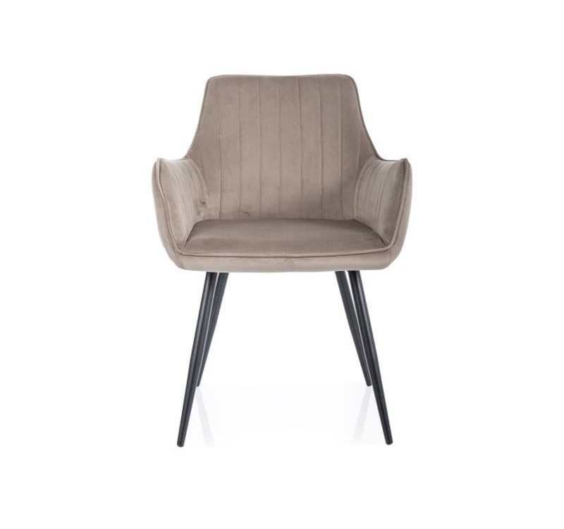 KRZESŁO APPLE VELVET CZARNY STELAŻ/C.BEŻ BLUVEL 40