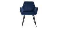 KRZESŁO APPLE VELVET CZARNY STELAŻ/GRANATOWY BLUVEL 86