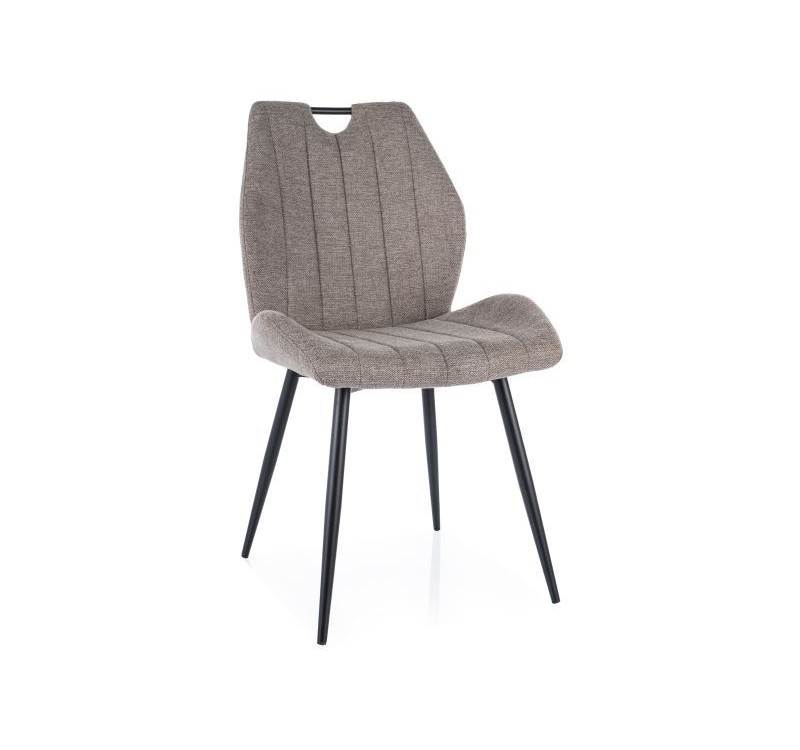 KRZESŁO ARCO BREGO CZARNY STELAŻ / BEŻ 34