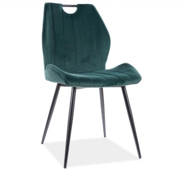Επενδυμένη καρέκλα Arco 51x51x91 μαύρο πλαίσιο/πράσινο βελούδο bluvel 78 DIOMMI ARCOCZ
