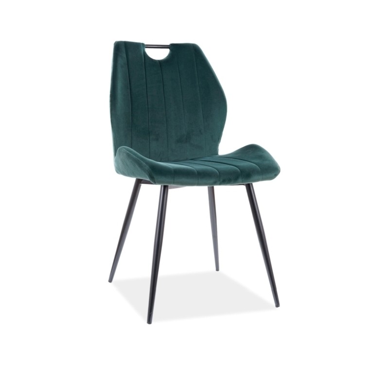 Επενδυμένη καρέκλα Arco 51x51x91 μαύρο πλαίσιο/πράσινο βελούδο bluvel 78 DIOMMI ARCOCZ