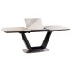 Τραπεζαρία κεραμική επεκτεινόμενη μαύρη με εφέ λευκού μαρμάρου ARMANI 160/220x90x76 DIOMMI ARMANIBC160  80-068
