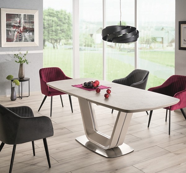 Τραπεζαρία κεραμική επεκτεινόμενη ARMANI 160/220x90x76 DIOMMI ARMANISZ160 80-067