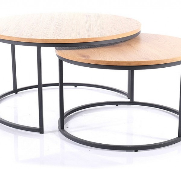 BENCH ATLANTA II OAK/BLACK (SET) DIOMMI ATLANTAIID2CZ