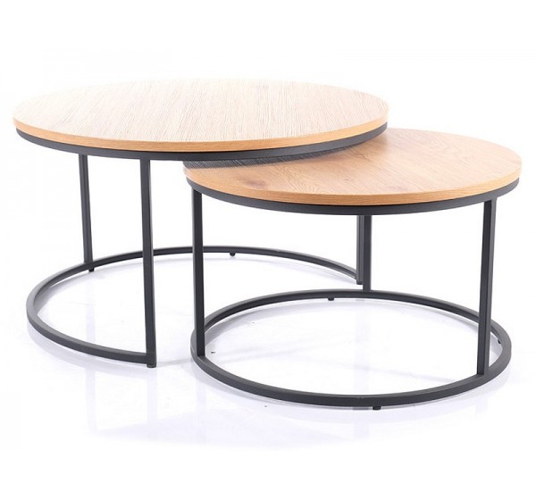 BENCH ATLANTA II OAK/BLACK (SET) DIOMMI ATLANTAIID2CZ