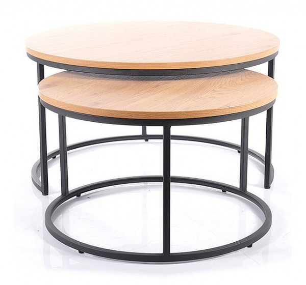 BENCH ATLANTA II OAK/BLACK (SET) DIOMMI ATLANTAIID2CZ