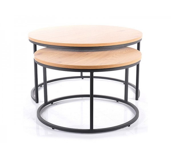 BENCH ATLANTA II OAK/BLACK (SET) DIOMMI ATLANTAIID2CZ