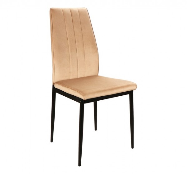 CHAIR ATOM VELVET BLACK FRAME / BEIGE BLUVEL 28 DIOMMI ATOMVCBE