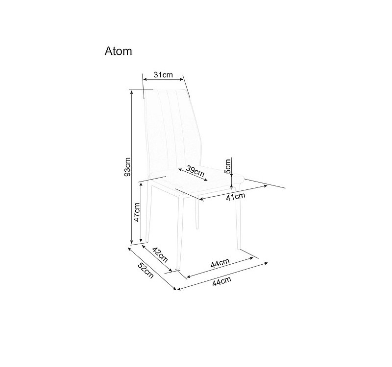 CHAIR ATOM VELVET BLACK FRAME / BEIGE BLUVEL 28 DIOMMI ATOMVCBE