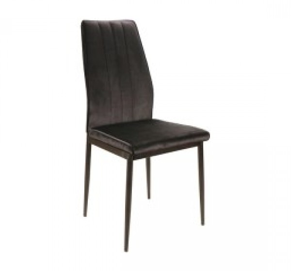 ATOM VELVET CHAIR BLACK FRAME / BLUVEL BLACK 19 DIOMMI ATOMVCC