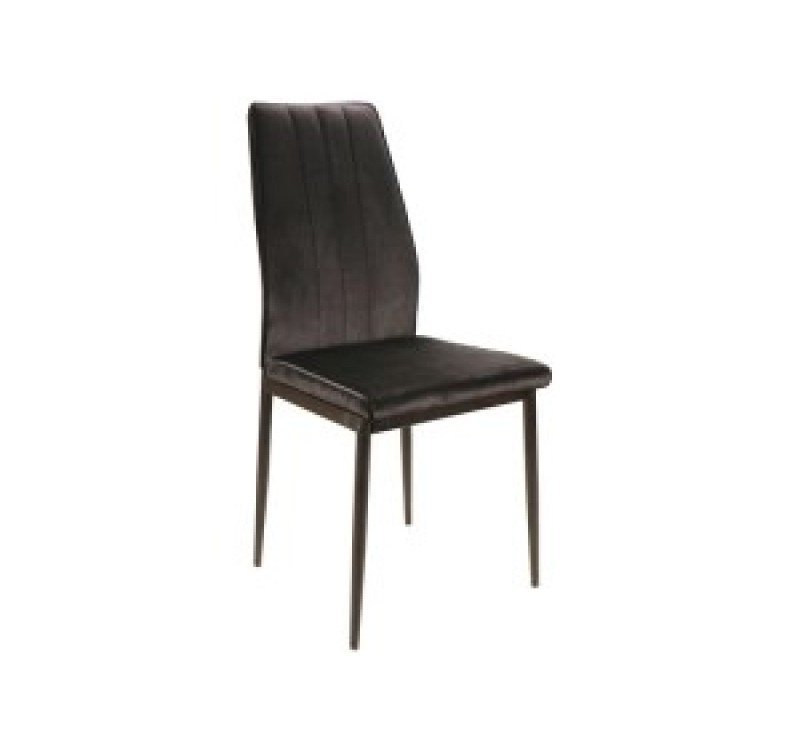 ATOM VELVET CHAIR BLACK FRAME / BLUVEL BLACK 19 DIOMMI ATOMVCC