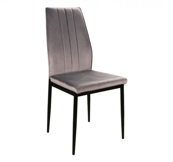 ATOM VELVET CHAIR BLACK FRAME / GRAY BLUVEL14 DIOMMI ATOMVCSZ