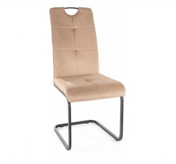 KRZESŁO AXO VELVET CZARNY STELAŻ/BEŻ BLUVEL 28