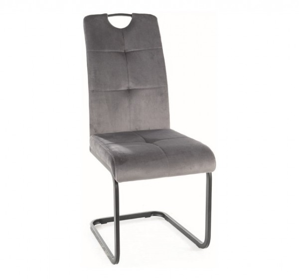 KRZESŁO AXO VELVET CZARNY STELAŻ/SZARY BLUVEL 14