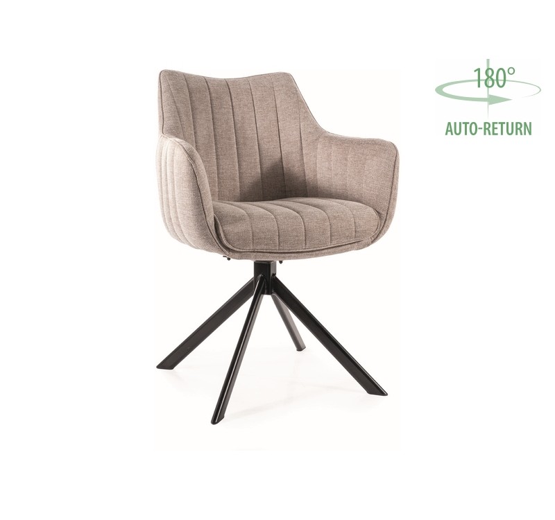 KRZESŁO AZALIA BREGO CZARNY STELAŻ / J. BEŻ 31