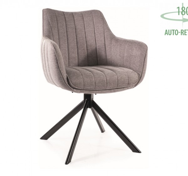 KRZESŁO AZALIA BREGO CZARNY STELAŻ / SZARY 07