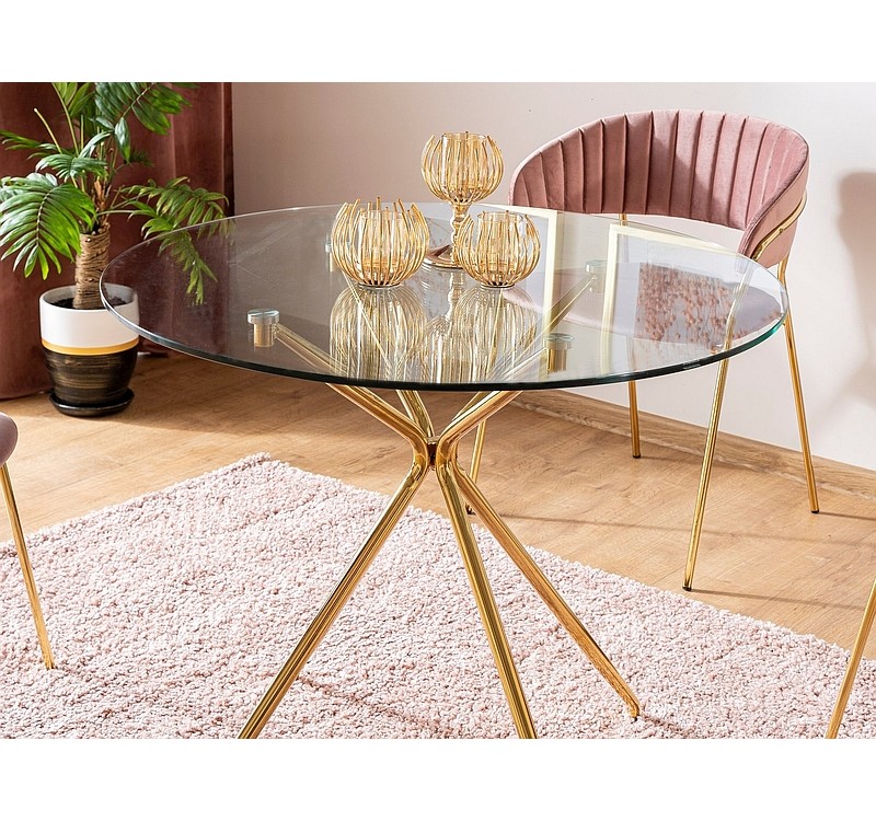 ΤΡΑΠΕΖΙ ΜΕΤΑΦΟΡΙΚΗ AZALIA / ΧΡΥΣΟ ΠΛΑΙΣΙΟ FI 80 DIOMMI AZALIATZLFI80