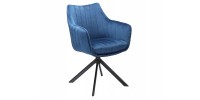 Επενδυμένη καρέκλα Azalia 61x44x86 μαύρη μεταλλική βάση/navy velvet bluevel 86 DIOMMI AZALIAVCG