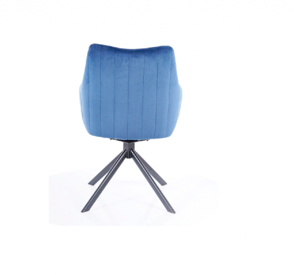 Επενδυμένη καρέκλα Azalia 61x44x86 μαύρη μεταλλική βάση/navy velvet bluevel 86 DIOMMI AZALIAVCG
