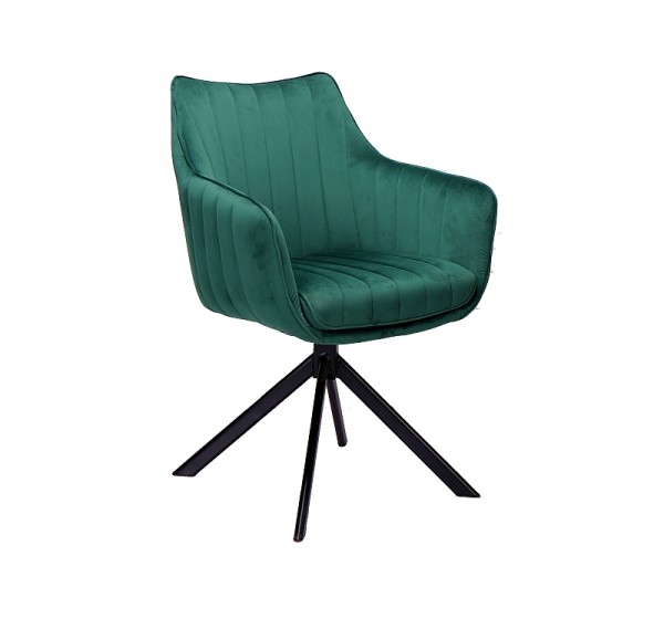 Επενδυμένη καρέκλα Azalia 61x44x86 μαύρη μεταλλική βάση/πράσινο βελούδο bluvel 78 DIOMMI AZALIAVCZ