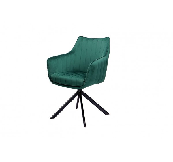 Επενδυμένη καρέκλα Azalia 61x44x86 μαύρη μεταλλική βάση/πράσινο βελούδο bluvel 78 DIOMMI AZALIAVCZ
