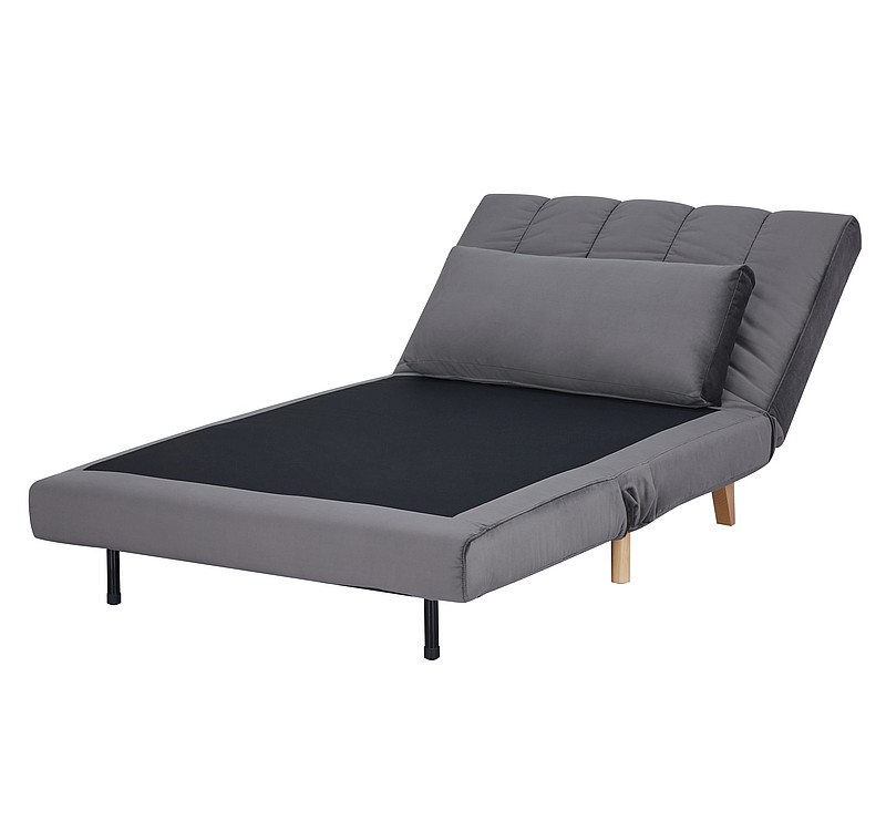 Επεκτεινόμενη πολυθρόνα BILLY γκρι βελούδο / οξιά DIOMMI BILLYVSZ